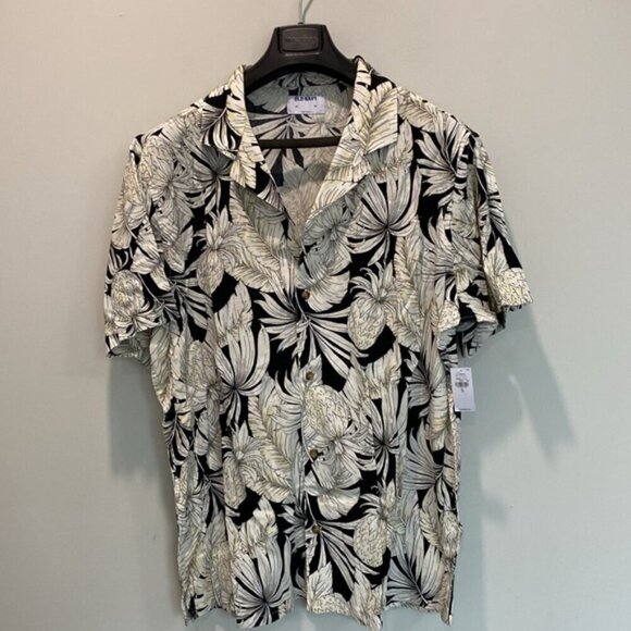 Old Navy Classic Fit Everyday Palm Leaf Shirt Size XL - Picture 2 of 9